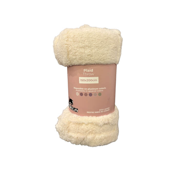 Plaid blanc extra doux 150x200, 220 GSM en polyester | Plaids & jetés , Dakar, Sénégal