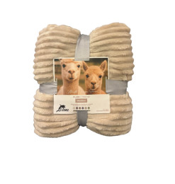 Plaid beige à rayures relief extra doux 180 x 200 cm, 220 GSM polyester | Plaids & jetés , Dakar, Sénégal