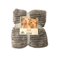 Plaid gris foncé à rayures relief extra doux 180 x 200 cm, 220 GSM polyester | Plaids & jetés , Dakar, Sénégal