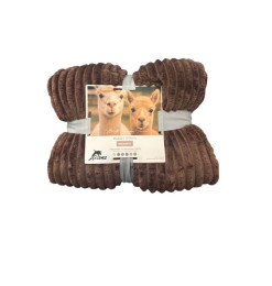 Plaid café à rayures relief extra doux 180 x 200 cm, 220 GSM polyester | Plaids & jetés , Dakar, Sénégal