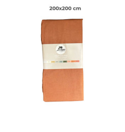 Drap housse 200 x 200 cm 100 % coton 57 fils moka | Linge de lit , Dakar, Sénégal