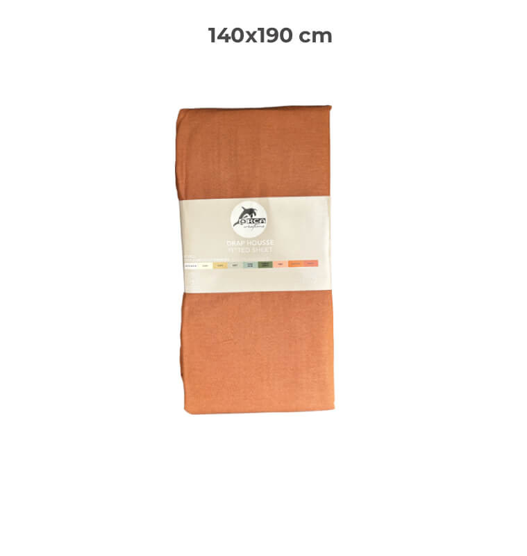 Drap housse 140 x 190 cm 100 % coton 57 fils moka | Linge de lit , Dakar, Sénégal