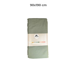 Drap housse 90 x 190 cm 100 % coton 57 fils vert forest | Linge de lit , Dakar, Sénégal