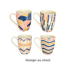 Mug 330 ml en grès motif géométrique | Tasses & mugs | 800 CFA , dakar, Sénégal