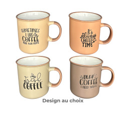Mug 710 ml en faïence motifs coffee | Tasses & mugs | 3 800 CFA , dakar, Sénégal