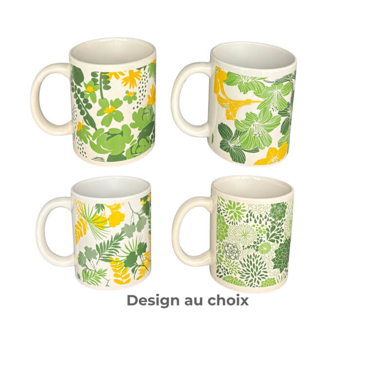 Mug 330 ml en grès motif feuillages | Tasses & mugs | 500 CFA , dakar, Sénégal