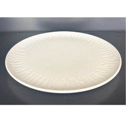 Assiette plate 30,5 cm ethnique en porcelaine blanche | Vaisselle en porcelaine blanche | 4 900 CFA , dakar, Sénégal