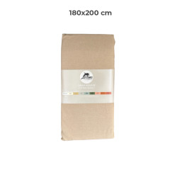 Drap housse 180 x 200 cm 100 % coton 57 fils taupe | Linge de lit , Dakar, Sénégal