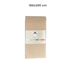 Drap housse 160 x 200 cm 100 % coton 57 fils taupe | Linge de lit , Dakar, Sénégal