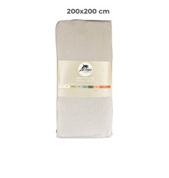 Drap housse 200 x 200 cm 100 % coton 57 fils gris | Linge de lit , Dakar, Sénégal