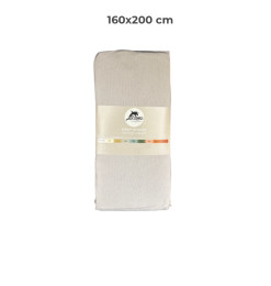 Drap housse 160 x 200 cm 100 % coton 57 fils gris | Linge de lit , Dakar, Sénégal