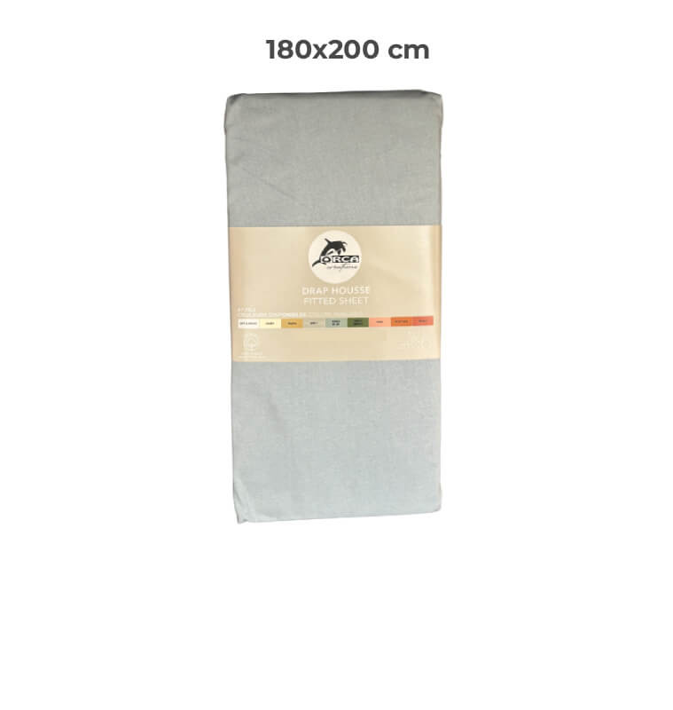 Drap housse 180 x 200 cm 100 % coton 57 fils bleu aqua | Linge de lit , Dakar, Sénégal