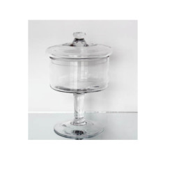 Bonbonnière sur pied en verre transparent 16,3 x 20 cm | Bocaux & bonbonnières | 8 000 CFA , dakar, Sénégal