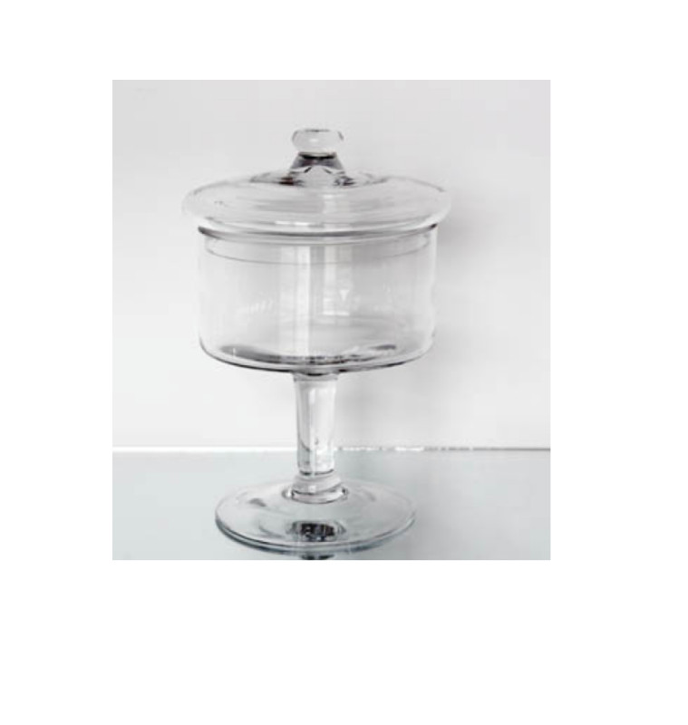Bonbonnière sur pied en verre transparent 16,3 x 20 cm | Bocaux & bonbonnières | 8 000 CFA , dakar, Sénégal