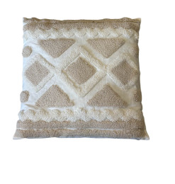 Coussin deco 45 x 45 cm beige blanc | Coussins déco , Dakar, Sénégal
