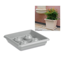 Soucoupe pour pot de fleur carrée 45x45 gris