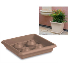 Soucoupe pour pot de fleur carrée 45x45 moka