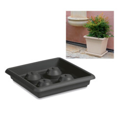Soucoupe pour pot de fleur carrée 45x45 anthracite