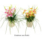 Composition florale artificielle orchidées & feuillage en pot céramique beige 46 cm | Plantes & fleurs artificielles , Dakar,...