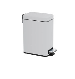 Poubelle à pédale rectangulaire 5L fermeture soft close blanc mat | Poubelles salle de bain | 12 500 CFA , dakar, Sénégal