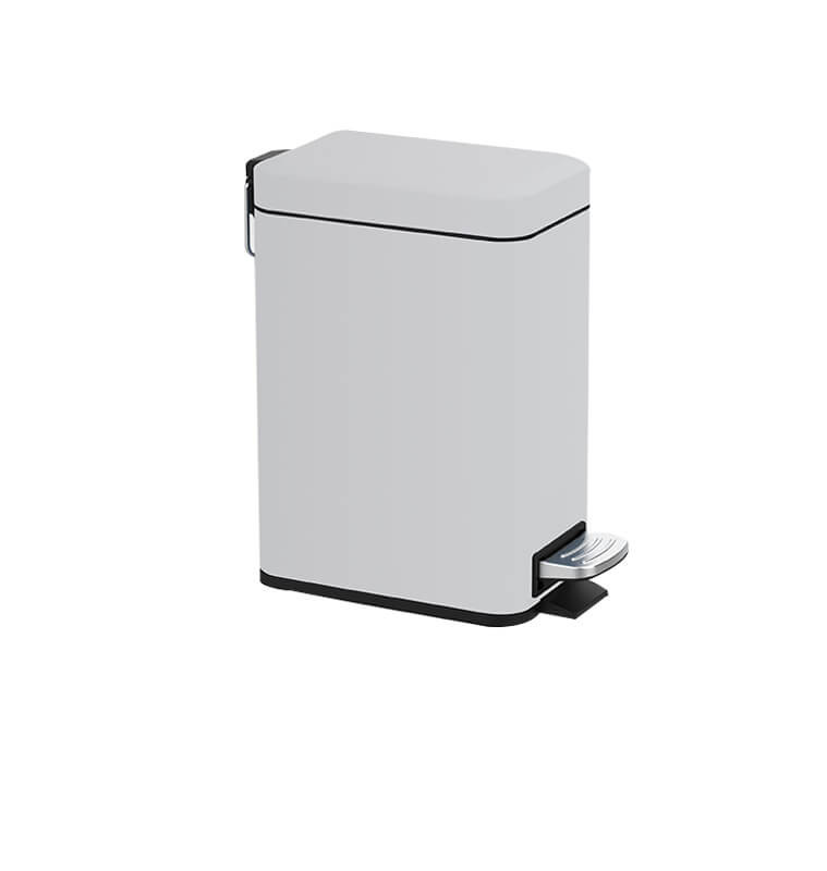 Poubelle à pédale rectangulaire 5L fermeture soft close blanc mat | Poubelles salle de bain | 12 500 CFA , dakar, Sénégal