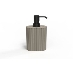 Distributeur à savon en polyresine strié taupe 10x5.5x17 cm | Accessoires salle de bain | 3 700 CFA , dakar, Sénégal