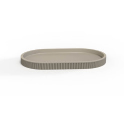 Plateau salle de bain en polyresine strié taupe 26x12x2.1 cm | Accessoires salle de bain | 4 400 CFA , dakar, Sénégal