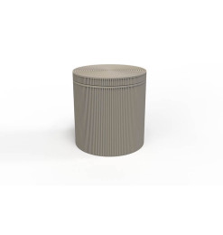 Pot à coton en polyresine strié taupe 9.5x9.5x9.8 cm | Accessoires salle de bain | 4 000 CFA , dakar, Sénégal