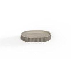 Porte-savon ovale en polyrésine taupe mat, 13,2 x 9,3 x 1,8 cm | Accessoires salle de bain | 2 300 CFA , dakar, Sénégal