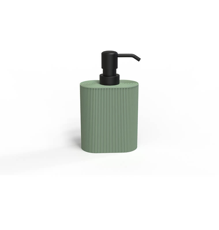 Distributeur à savon texturé vert en polyrésine 10×5,5×17 cm | Accessoires salle de bain | 3 700 CFA , dakar, Sénégal