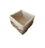 Panier de rangement en rotin naturel avec doublure tissu et patch "Flower" - Lot de 3 | Paniers de rangement | 14 900 CFA , d...