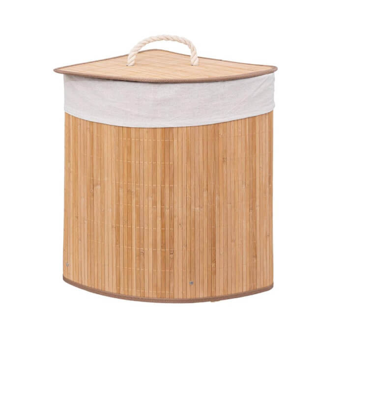 Panier à linge d'angle en bambou naturel certifié FSC 48L, 35 x 25 x 60 cm | Paniers à linge | 15 900 CFA , dakar, Sénégal