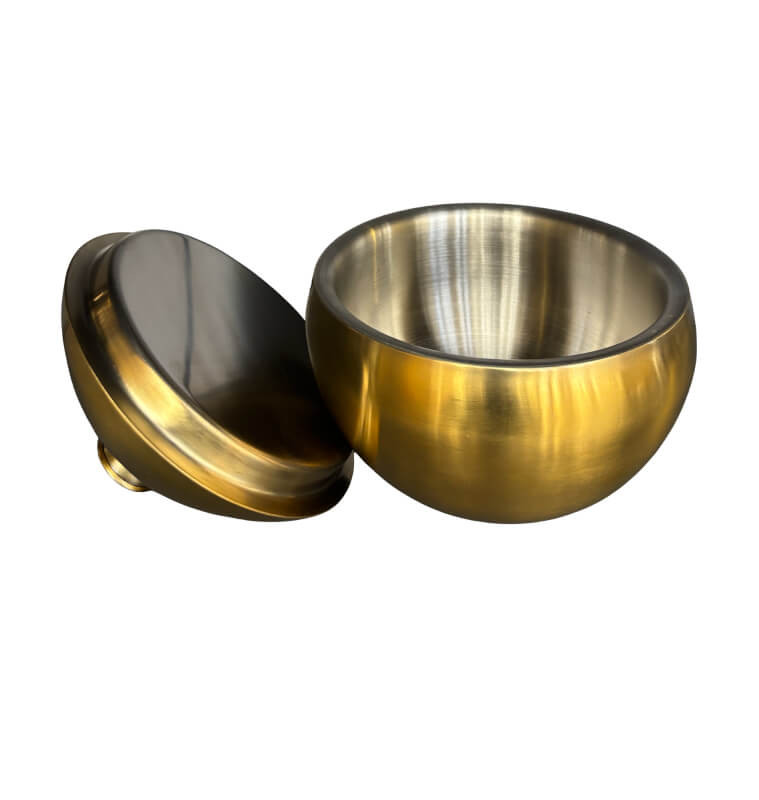 Seau à glace sphérique avec couvercle en inox doré brossé, 22 x 20 cm | Le bar | 33 000 CFA , dakar, Sénégal