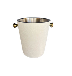 Seau à champagne double paroi en inox blanc texturé avec anses, 21 x 21 x 21 cm | Le bar | 21 500 CFA , dakar, Sénégal