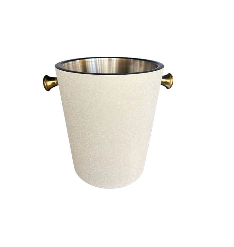 Seau à champagne double paroi en inox blanc texturé avec anses, 21 x 21 x 21 cm | Le bar | 21 500 CFA , dakar, Sénégal