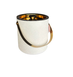 Seau à glace 3L double paroi en inox blanc texturé avec couvercle et pince | Le bar | 20 000 CFA , dakar, Sénégal