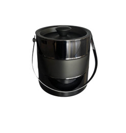 Seau à glace double paroi en inox noir mat avec couvercle et pince, 15 x 15 cm | Le bar | 15 000 CFA , dakar, Sénégal