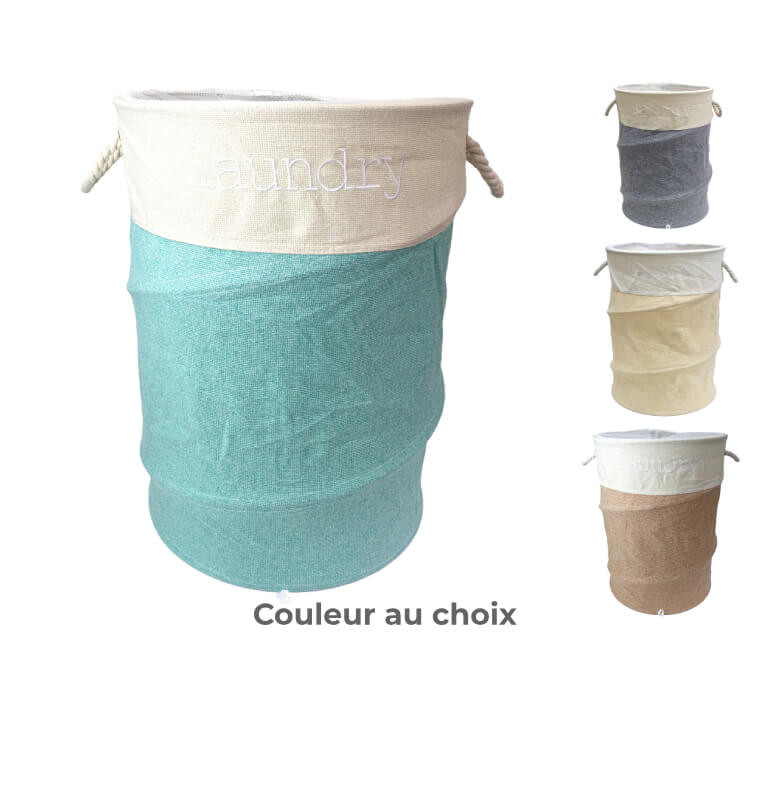 Panier à linge pliable en tissu avec poignées, 40x60 cm | Paniers à linge | 8 300 CFA , dakar, Sénégal