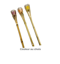 Torche de jardin en bambou avec bougie à la citronnelle en verre, 76 cm | Bougies & senteurs , Dakar, Sénégal
