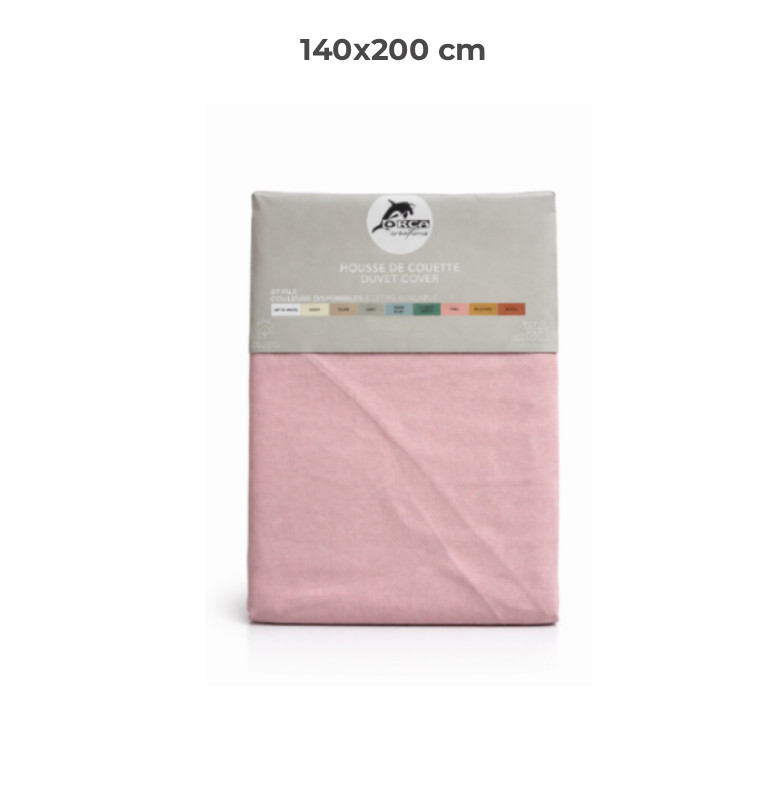 Housse de couette 140 x 200 cm 100 % coton 57 fils rose | Linge de lit , Dakar, Sénégal