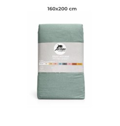 Drap housse 160 x 200 cm 100 % coton 57 fils vert forest | Linge de lit , Dakar, Sénégal