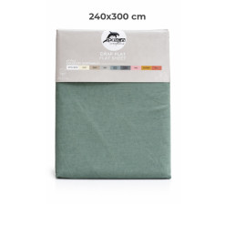 Drap plat 240 x 300 cm 100 % coton 57 fils vert forest | Linge de lit , Dakar, Sénégal