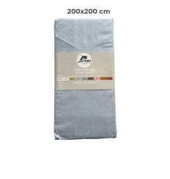 Drap housse 200 x 200 cm 100 % coton 57 fils bleu aqua | Linge de lit , Dakar, Sénégal