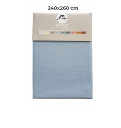 Drap plat 240 x 300 cm 100 % coton 57 fils bleu aqua | Linge de lit , Dakar, Sénégal