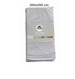 Drap housse 200 x 200 cm 100 % coton 57 fils gris | Linge de lit , Dakar, Sénégal