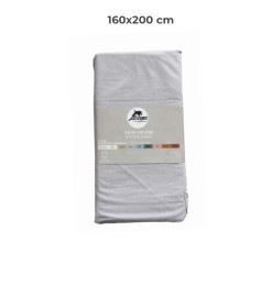 Drap housse 160 x 200 cm 100 % coton 57 fils gris | Linge de lit , Dakar, Sénégal