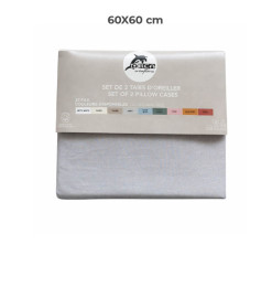Set de 2 taies d’oreiller 60 x 60 cm 100 % coton 57 fils | Linge de lit , Dakar, Sénégal