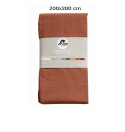 Drap housse 200 x 200 cm 100 % coton 57 fils moka | Linge de lit , Dakar, Sénégal