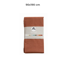 Drap housse 90 x 190 cm 100 % coton 57 fils moka | Linge de lit , Dakar, Sénégal