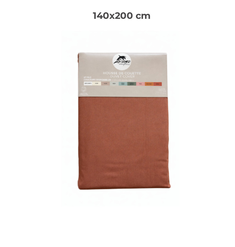 Housse de couette 140 x 200 cm 100 % coton 57 fils moka | Linge de lit , Dakar, Sénégal